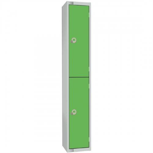 300mm Deep Locker 2 Door Combi Lock) Green - 1800x300x300mm (Direct)