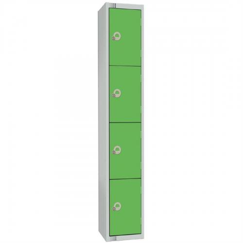 300mm Deep Locker 4 Door Combi Lock) Green - 1800x300x300mm (Direct)