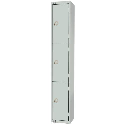 Elite Three Door Camlock Locker Grey