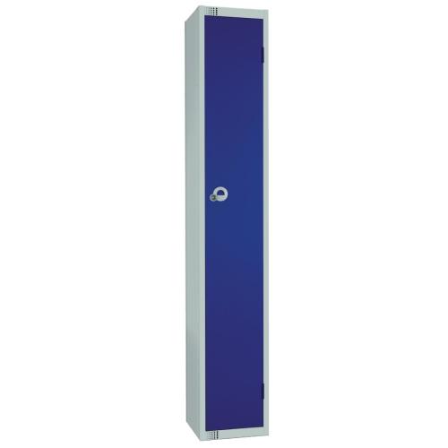 Elite Single Door Camlock Locker Blue