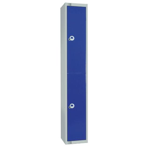 Elite Double Door Camlock Locker Blue