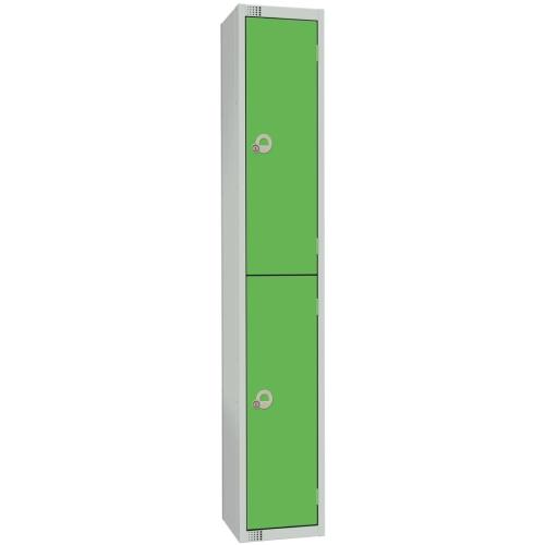 450mm Deep Locker 2 Door Combi Lock) Green - 1800x450x300mm (Direct)