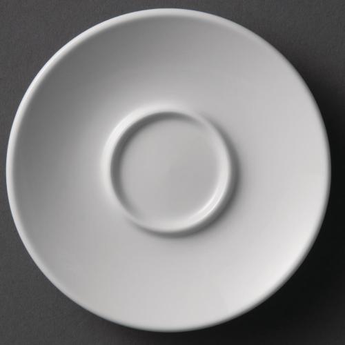 Olympia Whiteware Espresso Saucer White (Fits Y111) - 120mm 4 3/4" (Box 12)