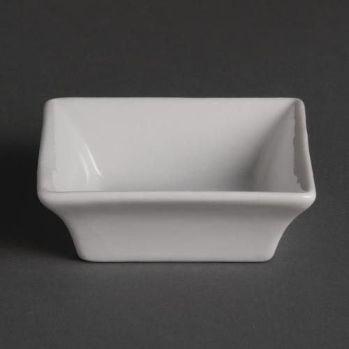 Olympia Whiteware Miniature Square White - 75x75mm (Box 12)