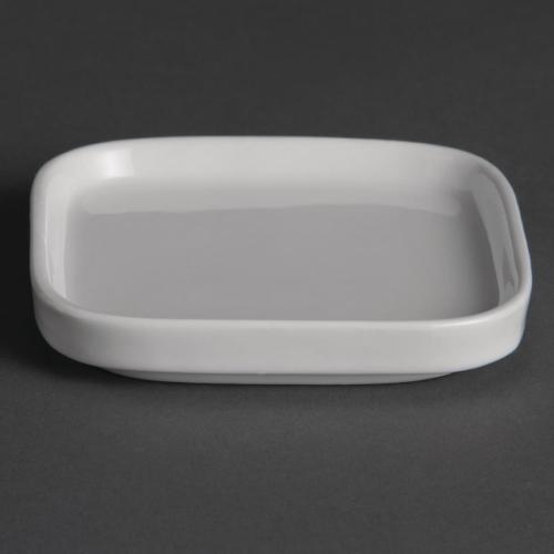 Olympia Whiteware Miniature Flat White - 93x93mm (Box 12)