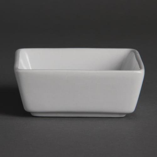 Olympia Whiteware Mini Square Dish - 80x80x35mm (Box 12)