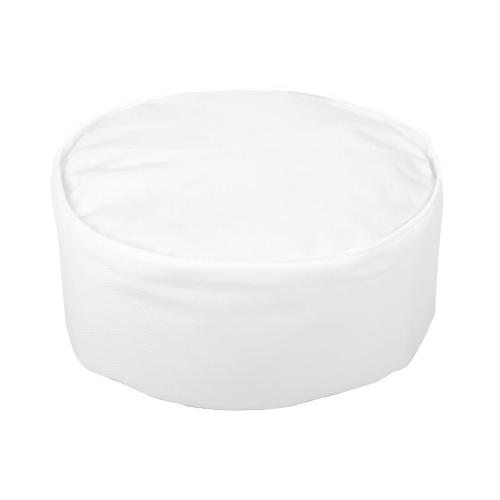 Whites Chefs Unisex Skull Cap Polycotton White - L