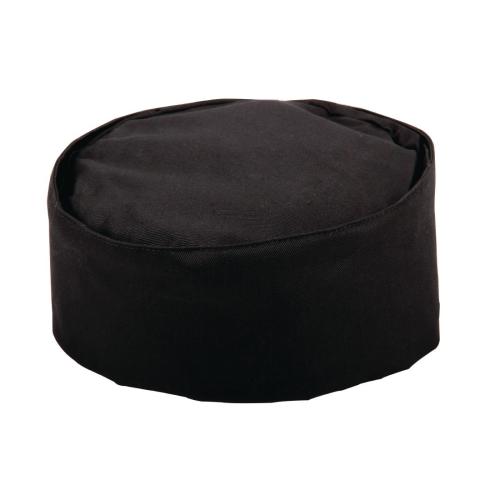 Whites Chefs Skull Cap Polycotton Black - L