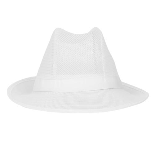 Trilby Hat with Net Snood White L