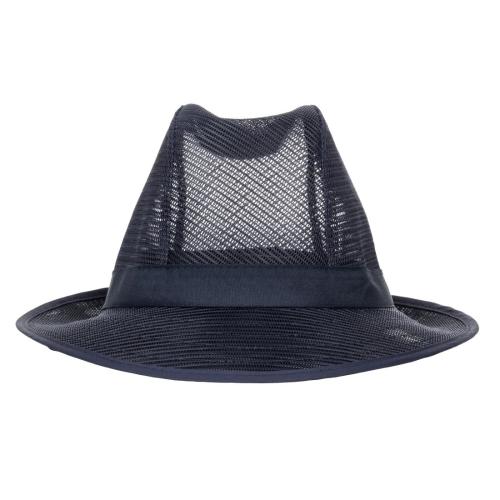 Trilby Hat with Snood Navy Blue L