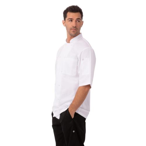 Chef Works Montreal Basic White Cool Vent Chef Jacket (JLCV) - Size 3XL