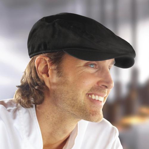 Chef Works Flat Cap Black L