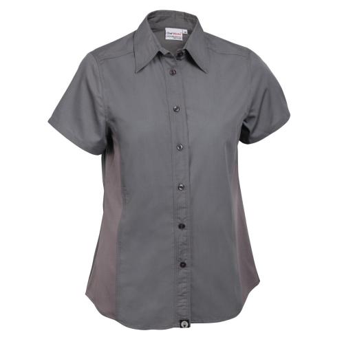 Chef Works Ladies Grey Cool Vent Chef Shirt Polycotton - Size XL (B2B)