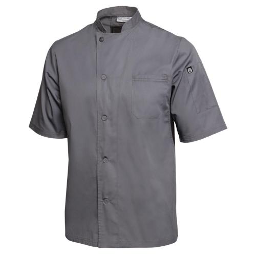 Chef Works Ventilated Coat Short Sleeve Grey with Black Panels - Size L