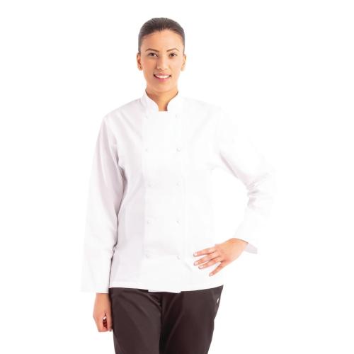 Chef Works Calgary Long Sleeve Cool Vent Unisex Chefs Jacket White L