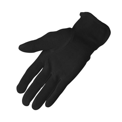 Black Heat Resistant Cotton Gloves with Rubber Grip - Size L