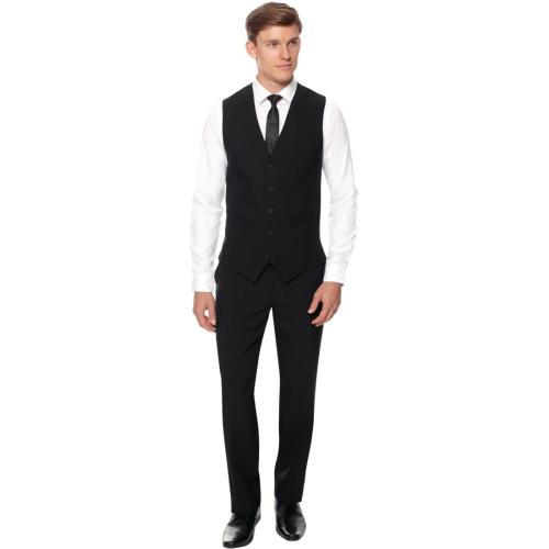 Events Mens Black Waistcoat - Size L