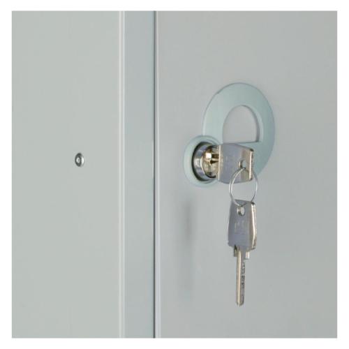 Elite Five Door Camlock Locker Grey