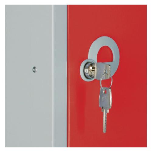 Elite Five Door Camlock Locker Red