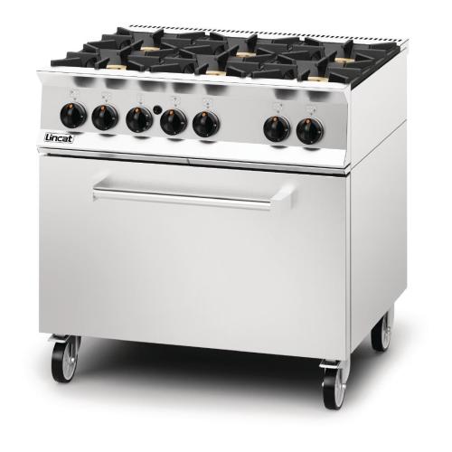 Lincat 6 Burner Range with Drop Door Natural Gas (Direct)