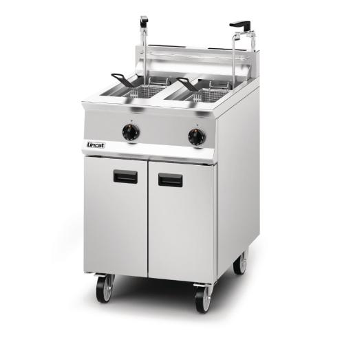 Lincat Opus 800 Twin Tank Twin Basket Free Standing Natural Gas Dual Filtration Fryer OG8111/OP2