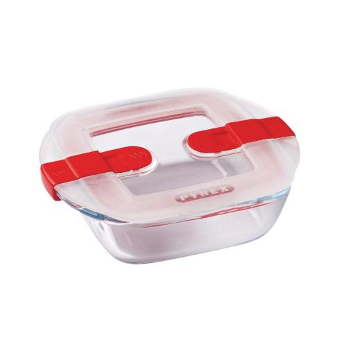 Pyrex Cook & Heat Square Dish with Lid - 140x120mm 350ml