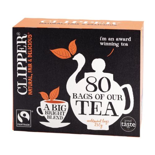 Clipper Everyday Fairtrade Teabags 80's (Pack 80)