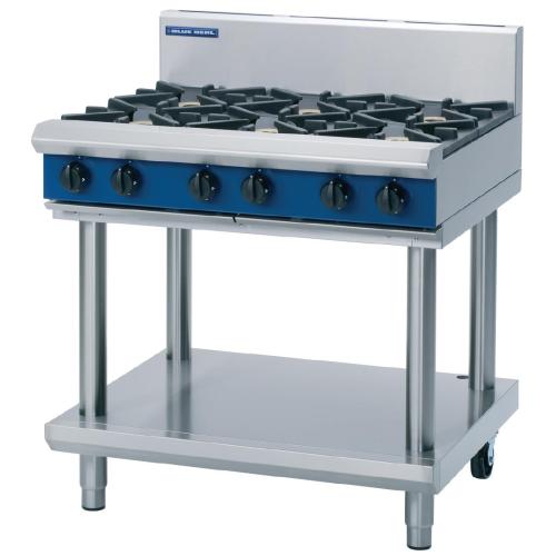 Blue Seal Evolution Cooktop 6 Open Burners 900mm on Stand Nat Gas (Direct)