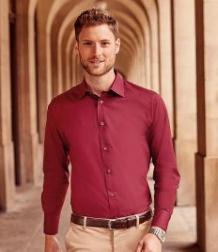 Russell Collection Long Sleeve Easy Care Fitted Shirt