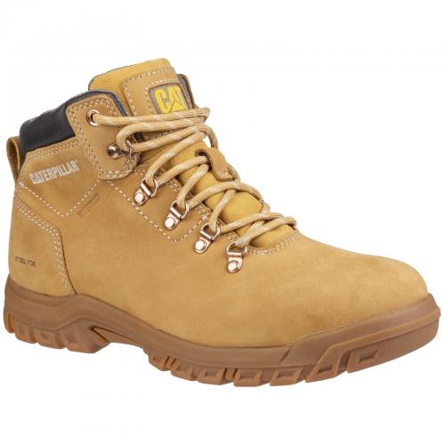 Mae Lace Up Safety Boot - Honey - Size 8