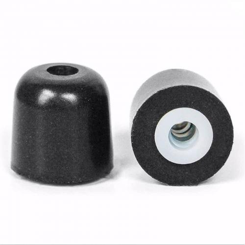 ISO TUNES TRILOGY Professional Foam Eartip replacements - Black/White - Size Xsml