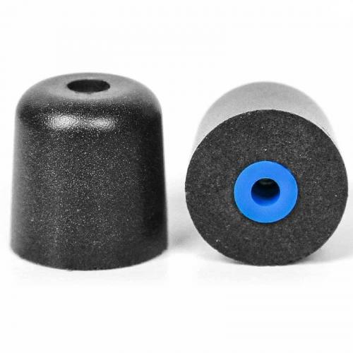 ISO TUNES TRILOGY Professional Foam Eartip replacements - Black/Blue - Size Lge