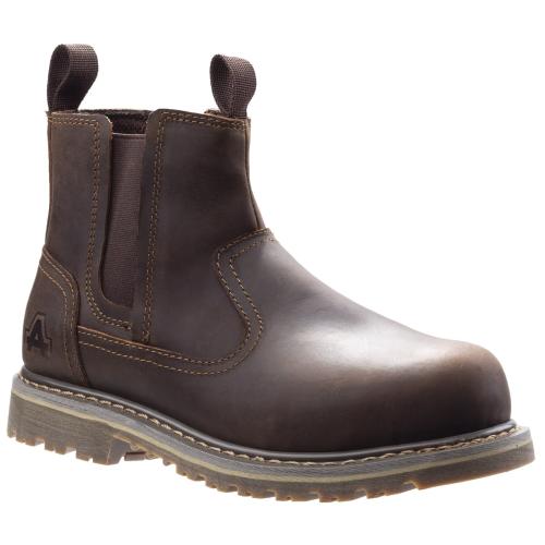 AS101 Alice Slip On Safety Boot - Brown - Size 3